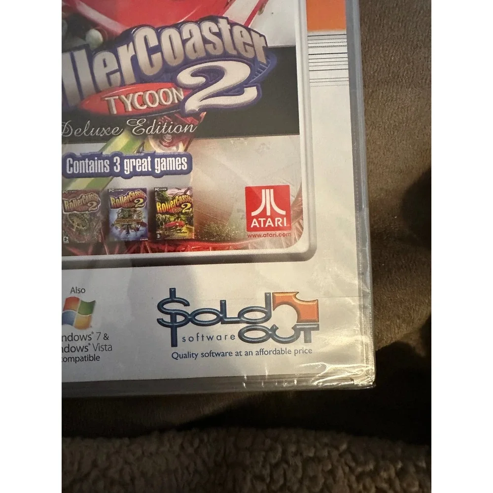 Atari RollerCoaster Tycoon 2 Deluxe Edition PC Windows New Sealed 3 Games SEALED
